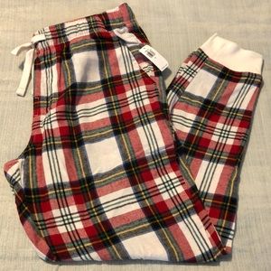 Old Navy Soft Brushed Medium Plaid Flannel PJ Bottoms Lounge Pants NWT